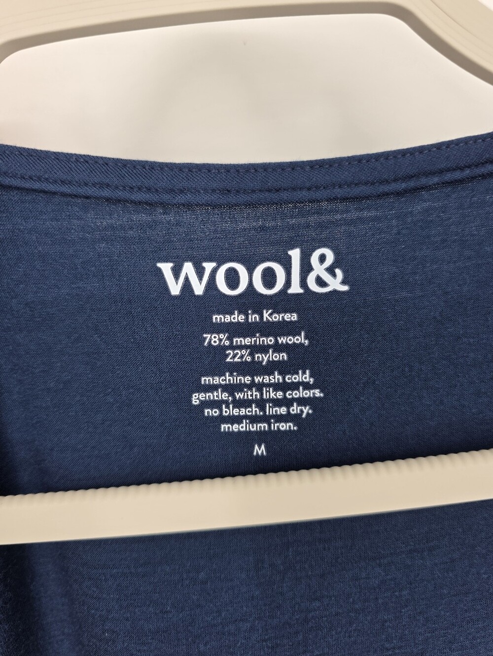 Wool& Merino Blend Blue Wrap Top, Sz M - Picture 7 of 11